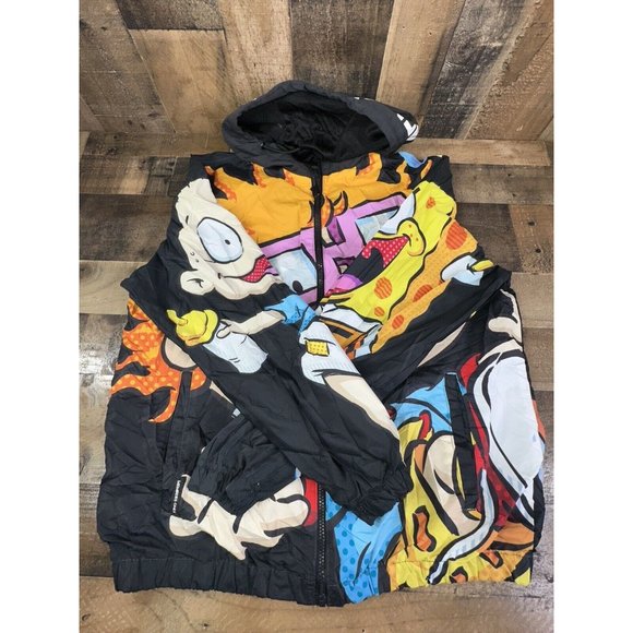Members Only x Nickelodeon Puffer Jacket Medium  Rugrats SpongeBob n Stimpy - Picture 9 of 10